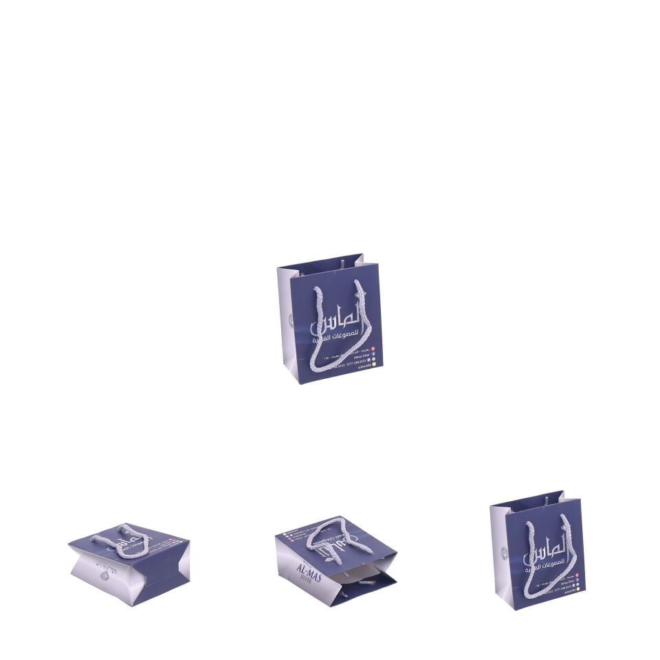 İpli Karton Çanta Baskılı (Küçük) S - 500 adet - Parlak Selefon