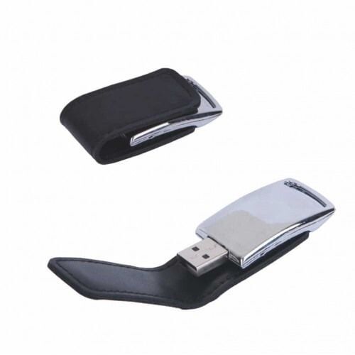 Deri USB Bellek 8745 (16GB - 32GB) Çift Yön Lazer Baskı  - 500 adet - 16GB Kapasite