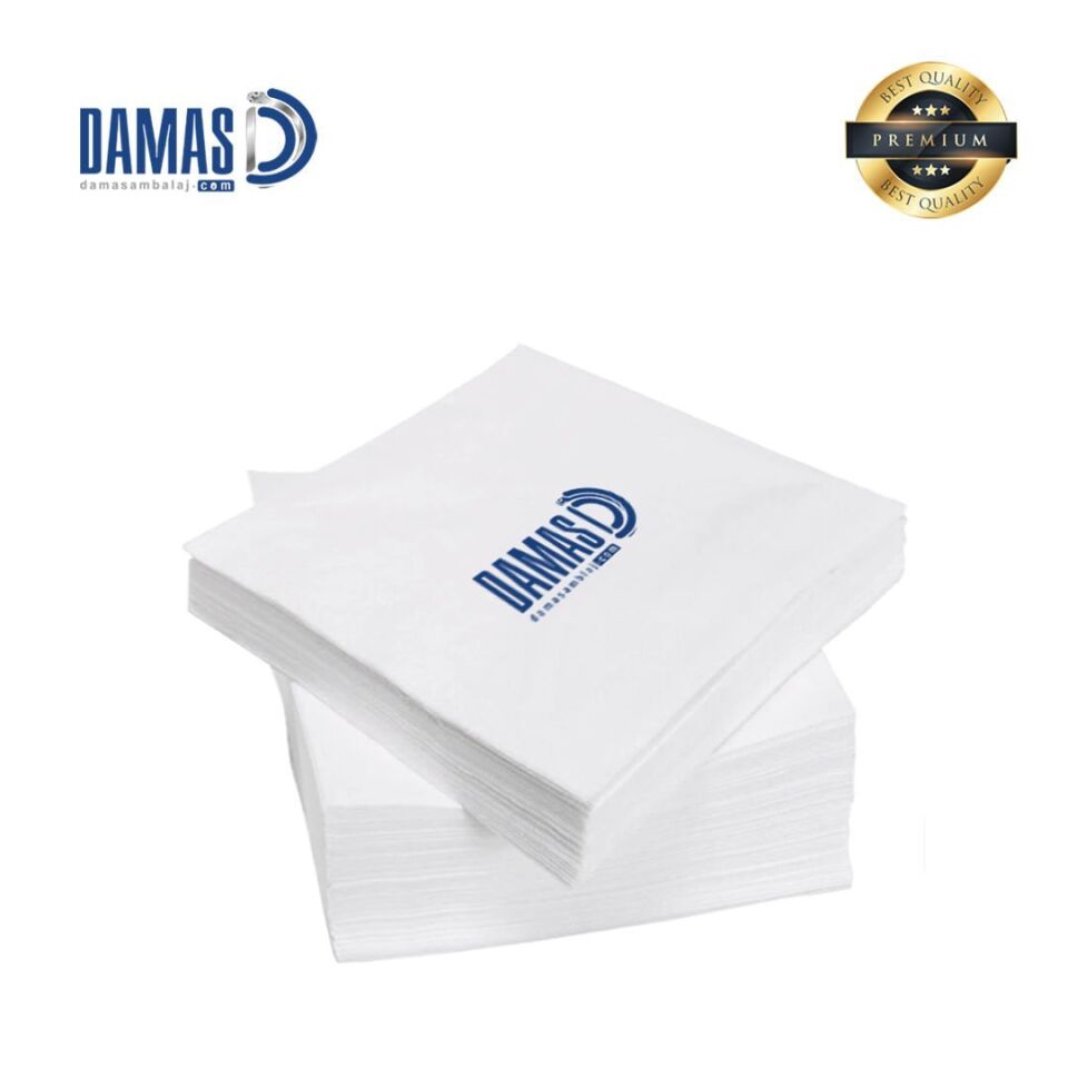 Baskılı Peçete 33x33 cm ( Özel Üretim ) 1 renk baskı  - 50 koli - Kare ( 1 Koli 2400 Adet ) - Tek Kat