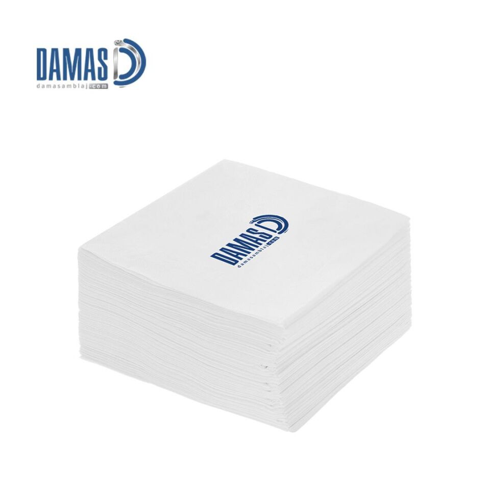 Baskılı Peçete 33x33 cm ( Özel Üretim ) 2 renk baskı  - 40 koli - Kare ( 1 Koli 2400 Adet ) - Tek Kat