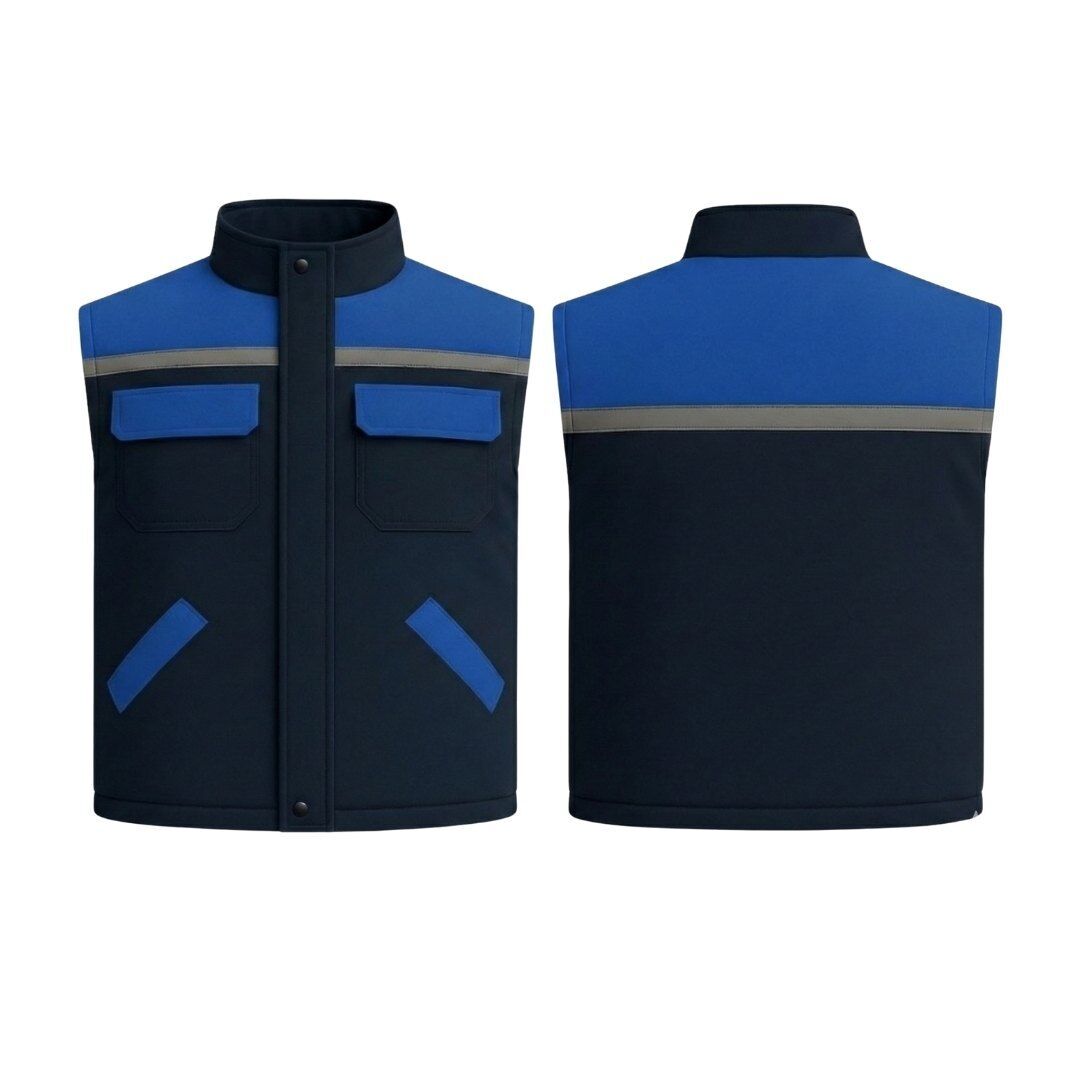 Gabardin İş Yeleği 2XL-3XL - Mavi-Lacivert - 50 adet