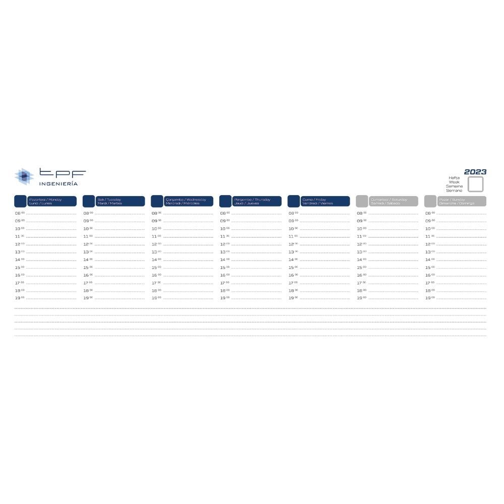 لوحة تخطيط تقويم بدون تاريخ