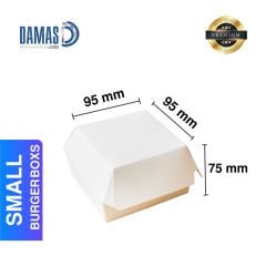 علبة  برجر من الكرتون الأبيض ​​(مطبوع / غير مطبوع)