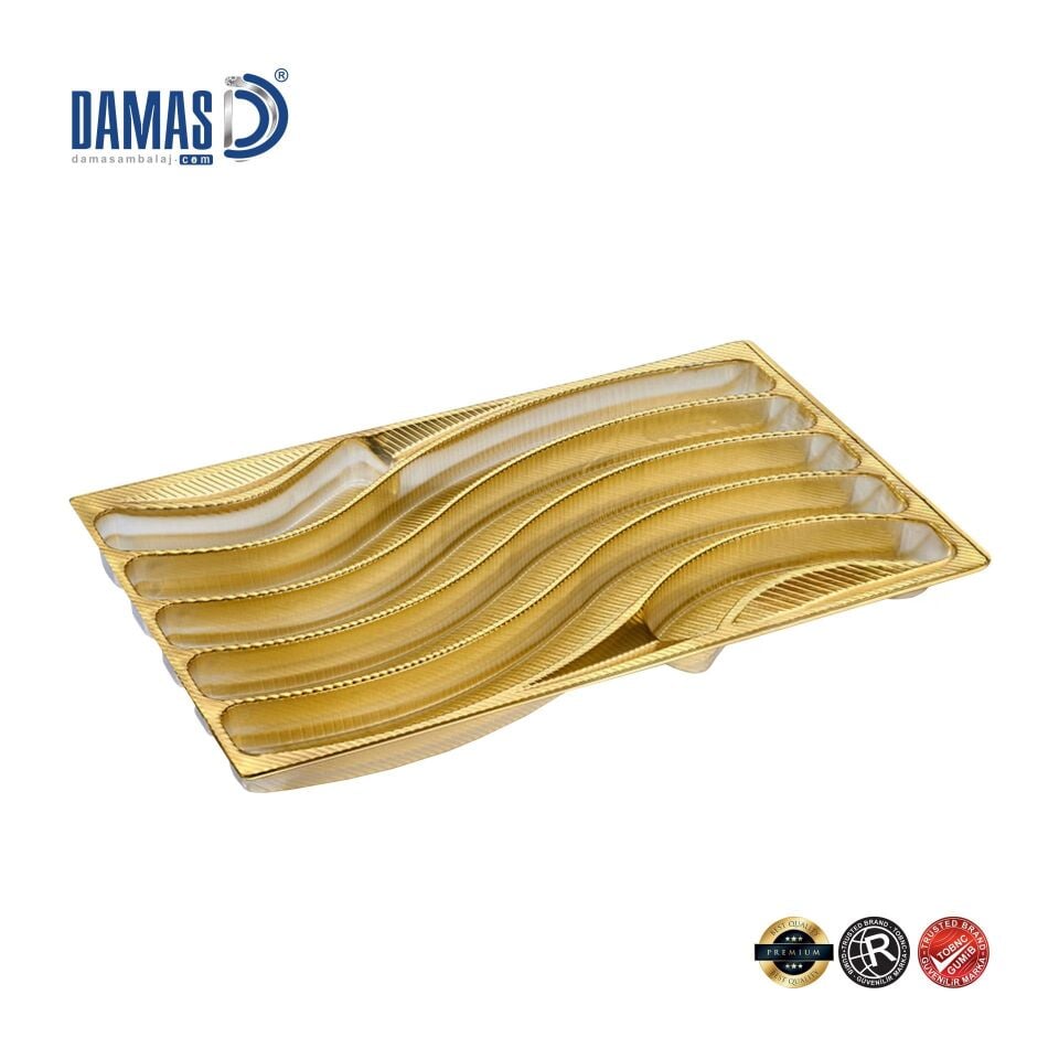 Vakumlu Plastik Çikolata ve Bisküvi Seperatör Tepsi - Su Yolu Şeklinde