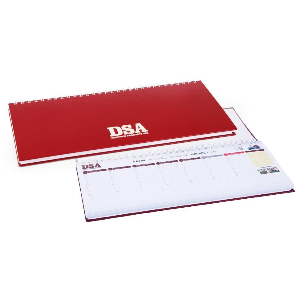 Spiral Bound Covered Desk Schedule Planner Dated (ALA-05)