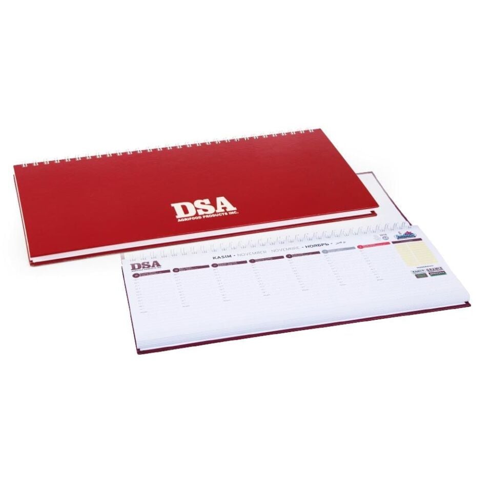 Spiral Bound Covered Desk Schedule Planner Dated