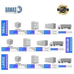 Hamburger Box Kraft 130 x 130 x 100 - 250.000 pieces - Unprinted