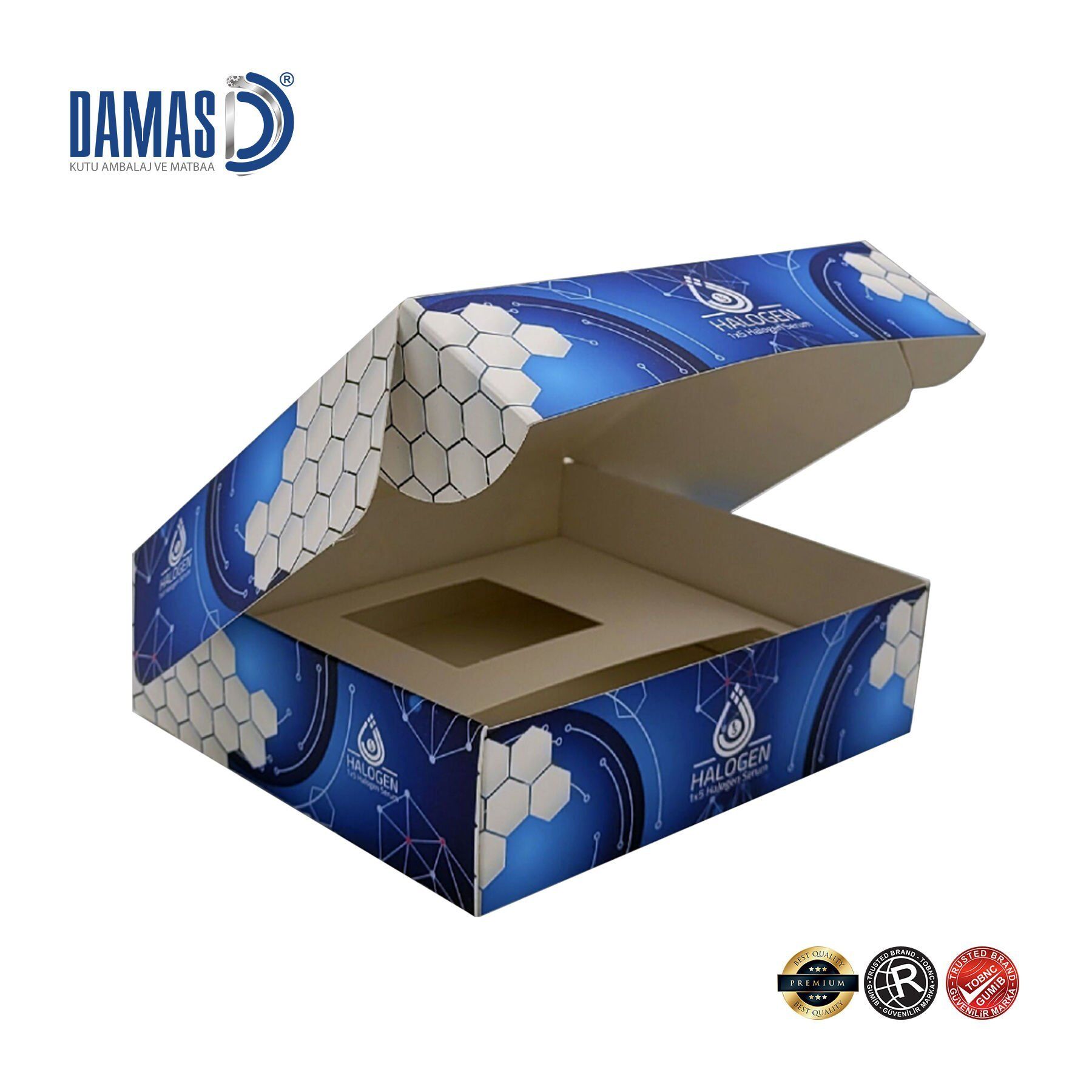 Seperatörlü Karton Kutu 10.000 adet - 34x28x3,5 cm - Mat Selefon