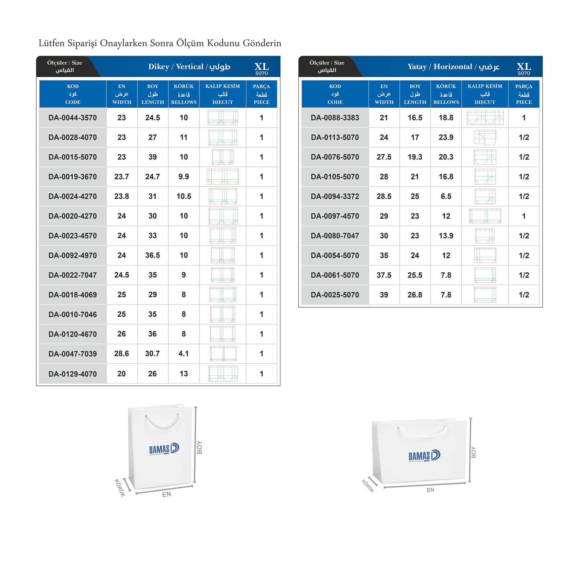 İpli Karton Çanta Baskılı (Orta) XL - 2.000 adet - Mat Selefon + Kabartma Lak