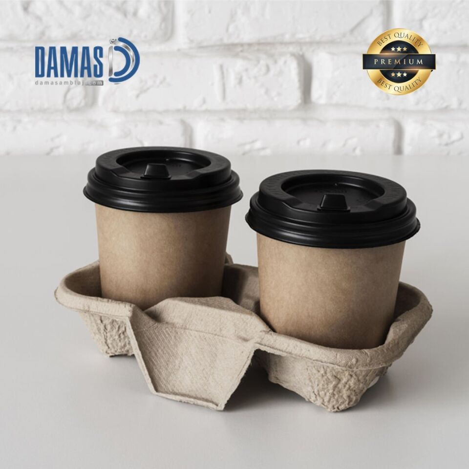 Karton Bardak Taşıyıcı 2’li 10.000 adet - 8-16 oz
