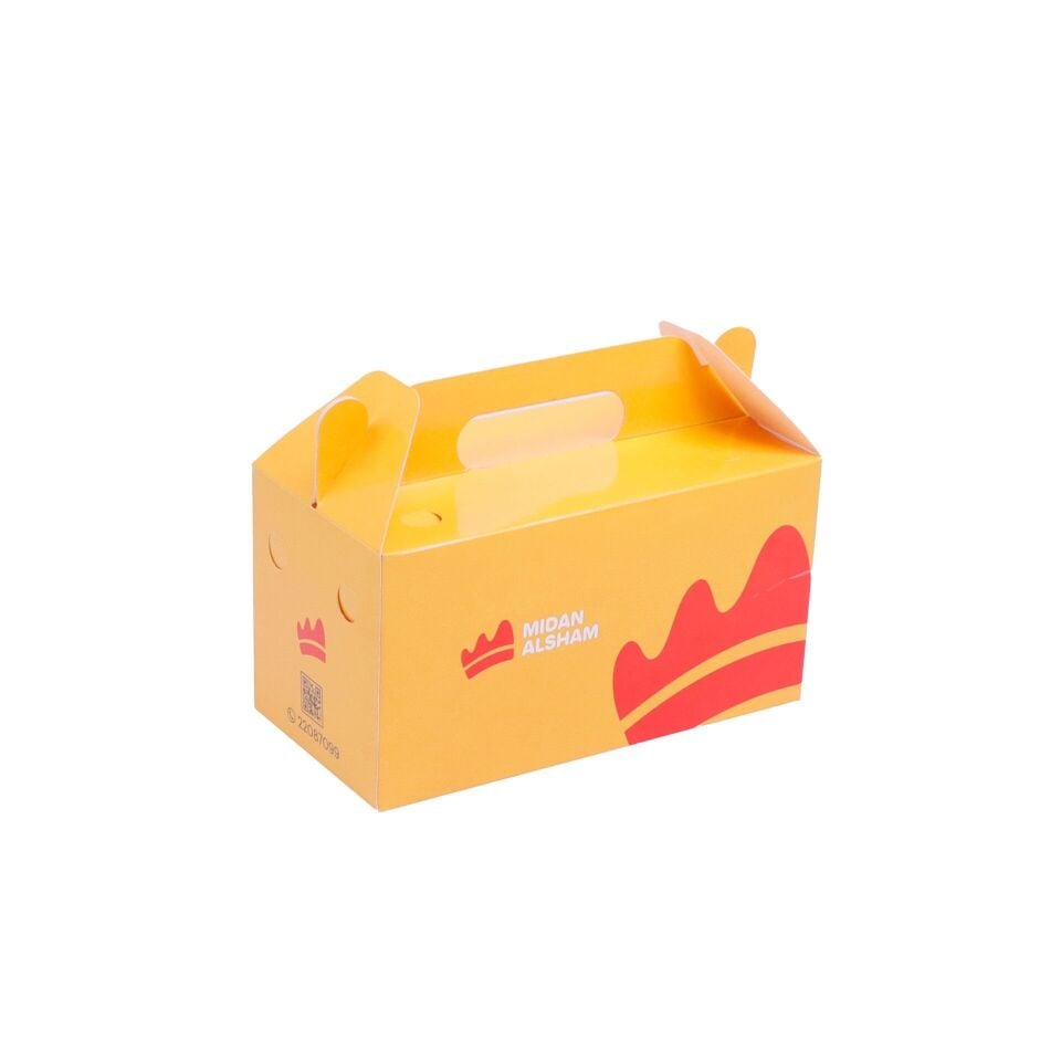 Saplı Karton Yemek Kutusu DMSYK-001 10.000 adet - 22.8x11.3x12 cm - İç Selefonlu