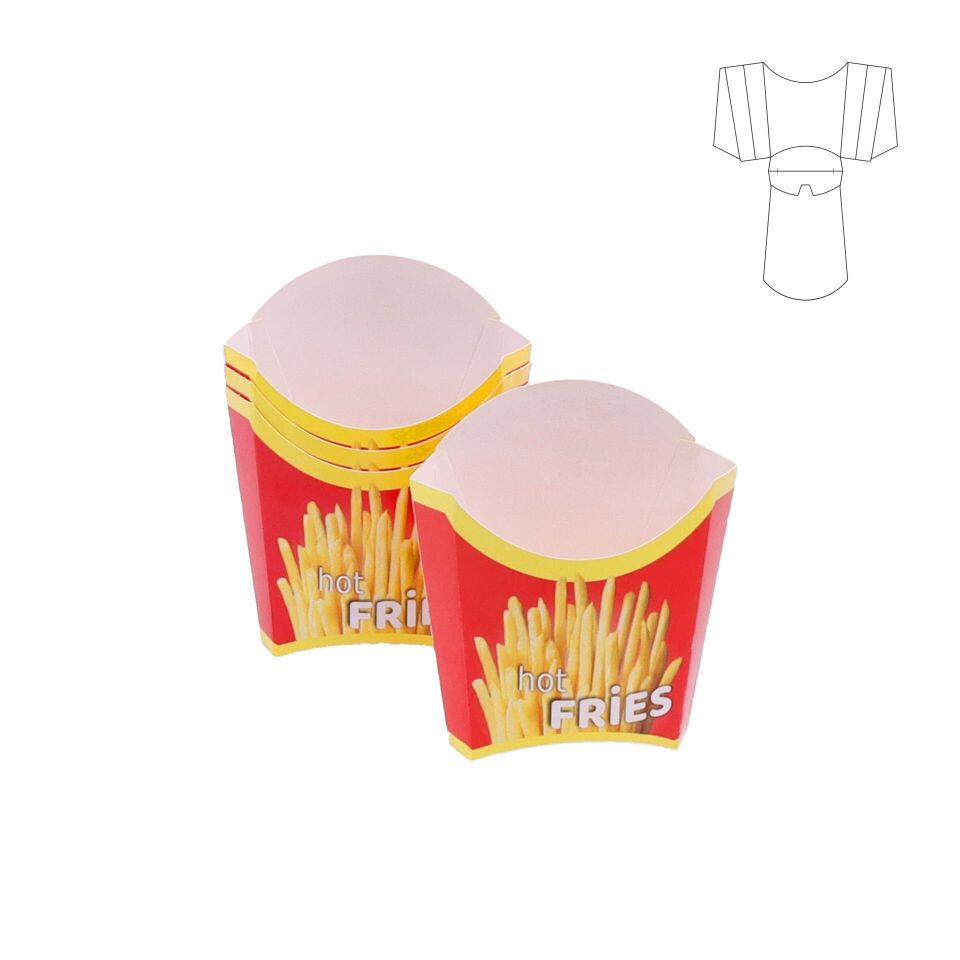 Patates Kutusu (Baskılı) 5.000 adet - 6.9x4.6x9.8 cm