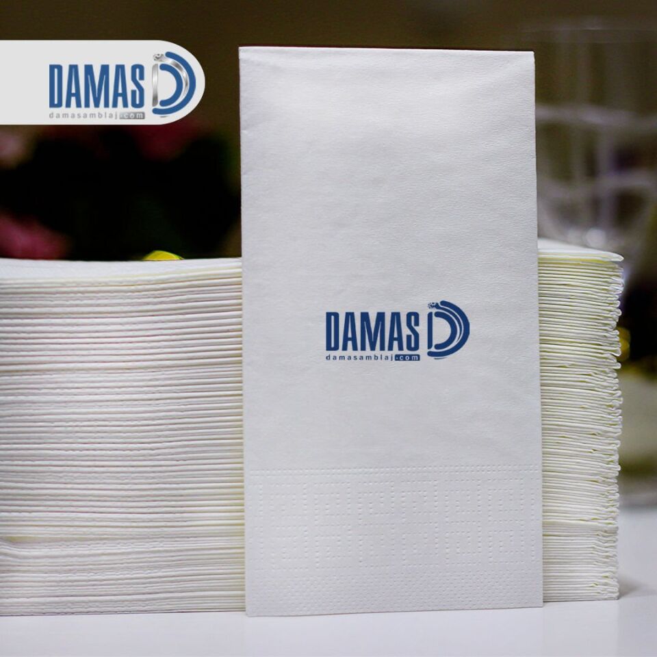 Peçete 40x40 cm - Dikdörtgen - Kare (Baskılı) 2 renk baskı  - 50 koli - Kare ( 1 Koli 2400 Adet ) - Tek Kat