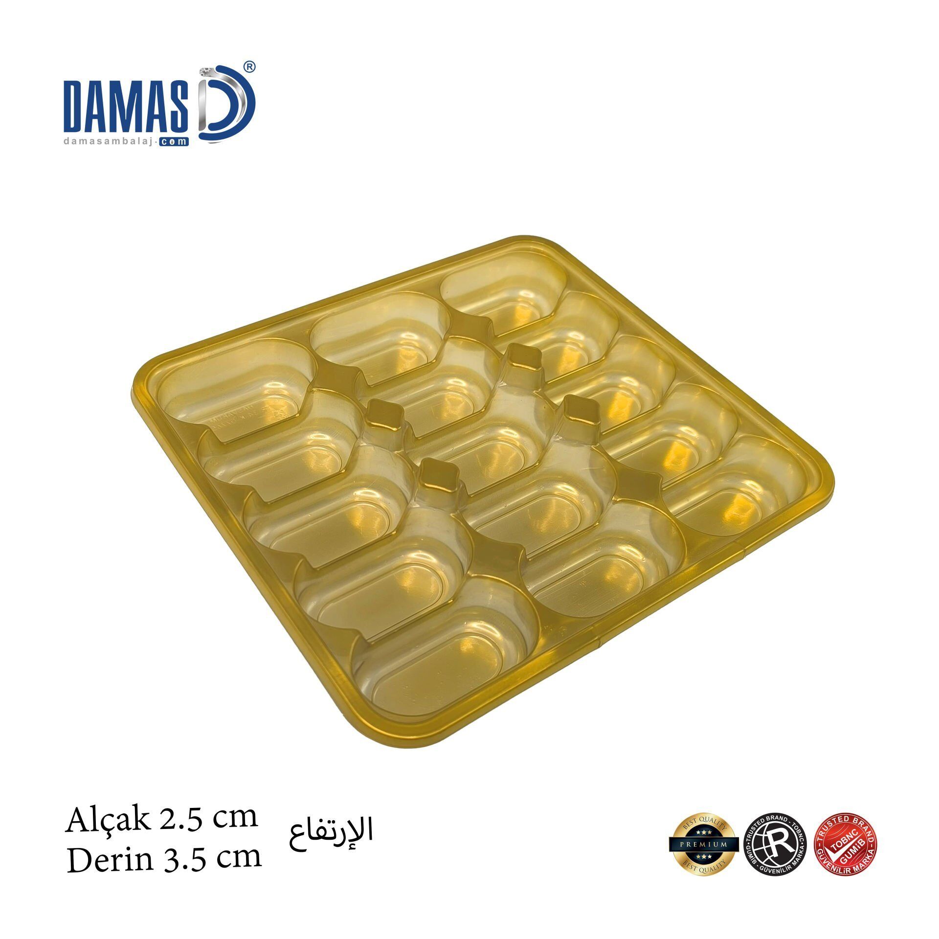 Date Presentation Tray - Vacuum Plastic Tray with Separator