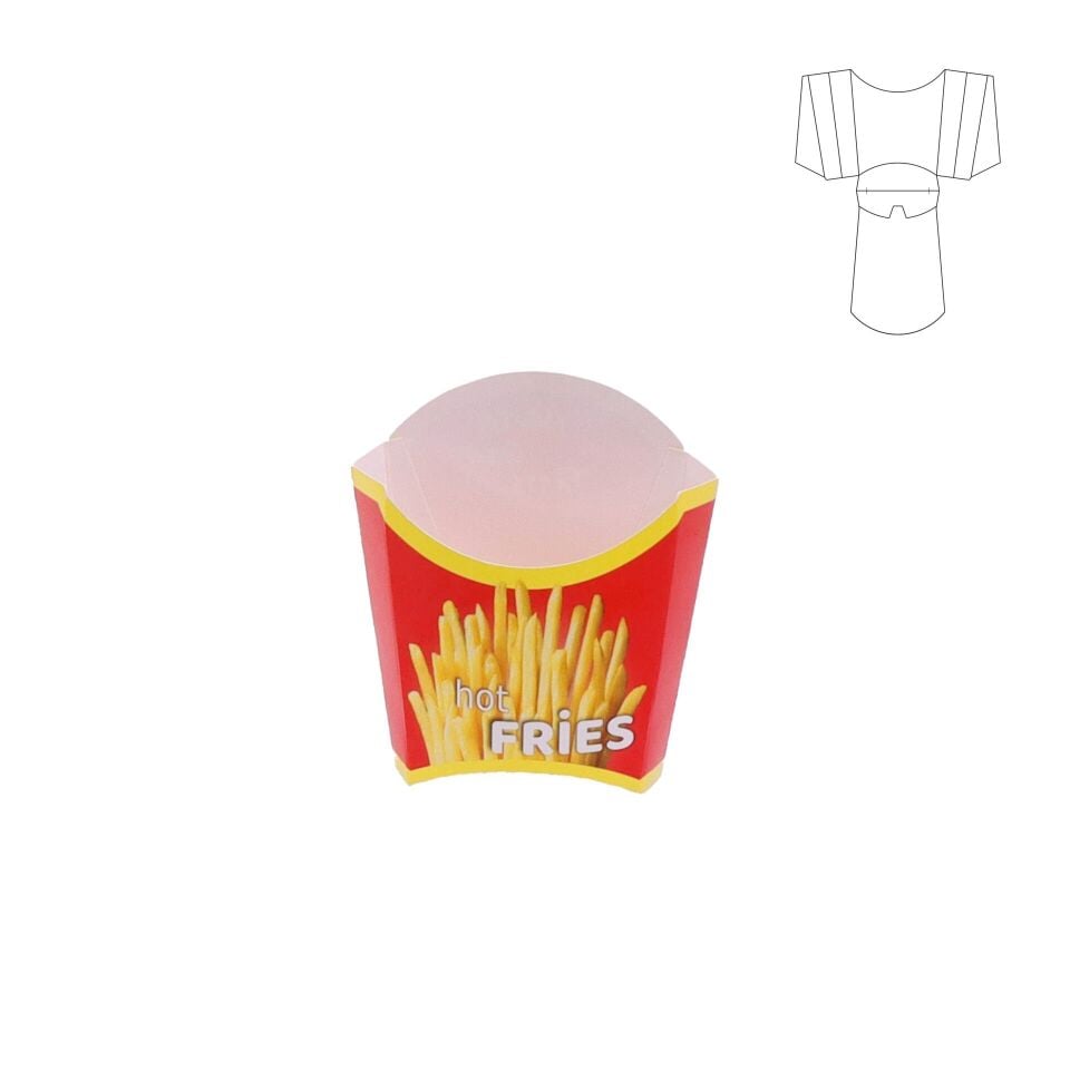 Patates Kutusu (Baskılı) 10.000 adet - 6.9x4.6x9.8 cm