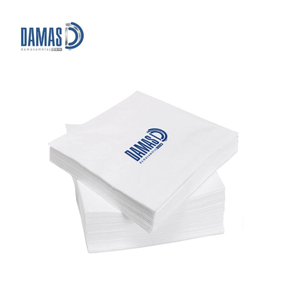 Peçete 40x40 cm - Dikdörtgen - Kare (Baskılı) 2 renk baskı  - 100 koli - Kare ( 1 Koli 2400 Adet ) - Çift Kat
