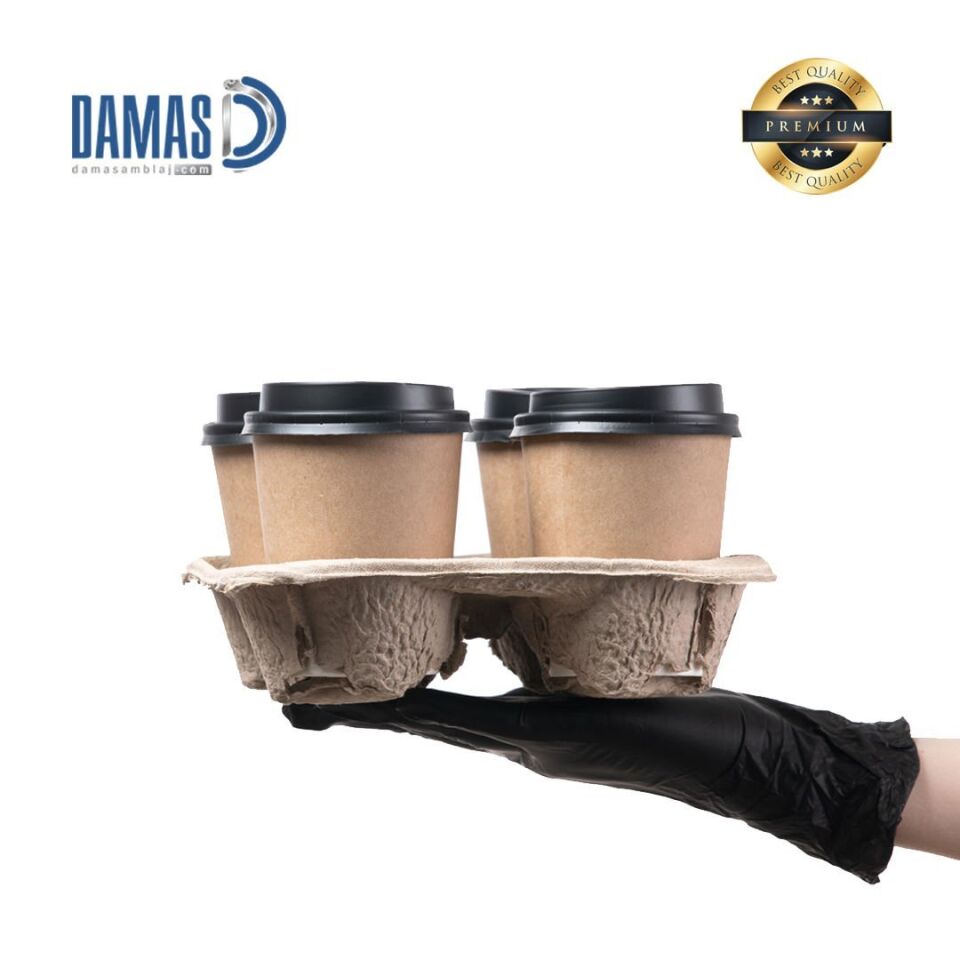Karton Bardak Taşıyıcı 4'lü 2.000 adet - 8-16 oz