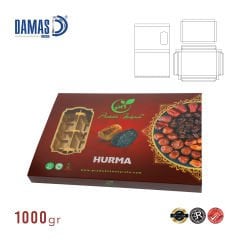 علبة تمور سحاب كرتون