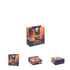 İpli Karton Çanta Baskılı (Küçük) XS - 500 adet - Mat Selefon + Kabartma Lak