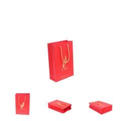 Printed Cardboard Bag with Rope (Small)
