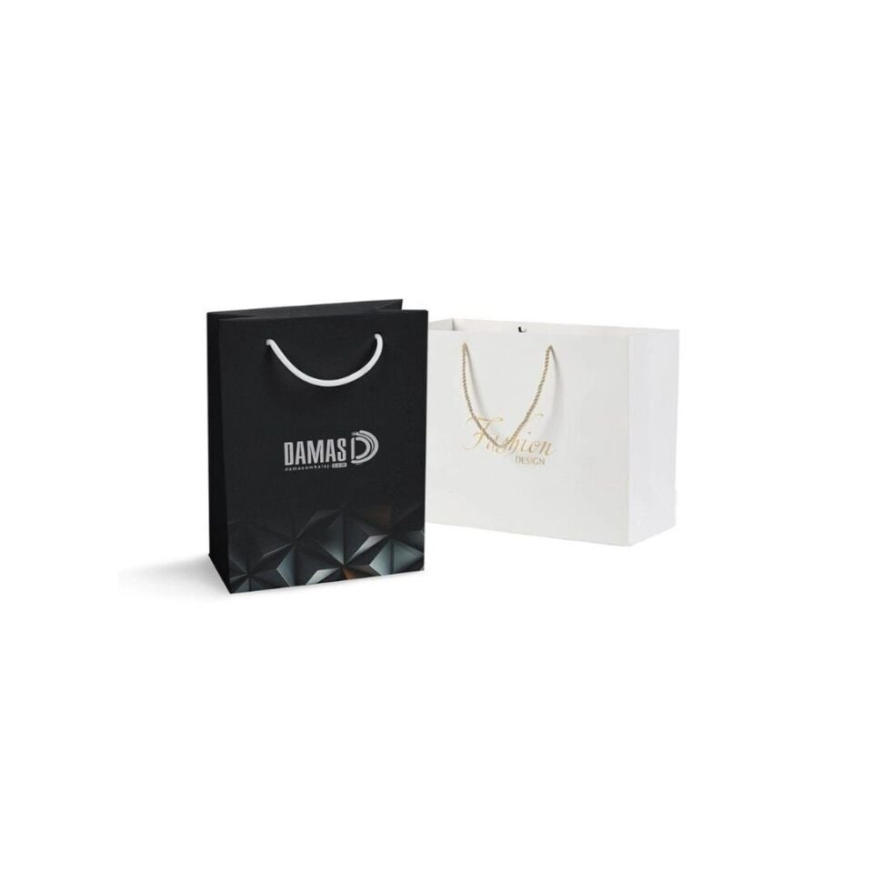 Printed Cardboard Bag with Rope (Small)