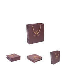 حقيبة من الورق المقوى مطبوعة بحبل (متوسطة)