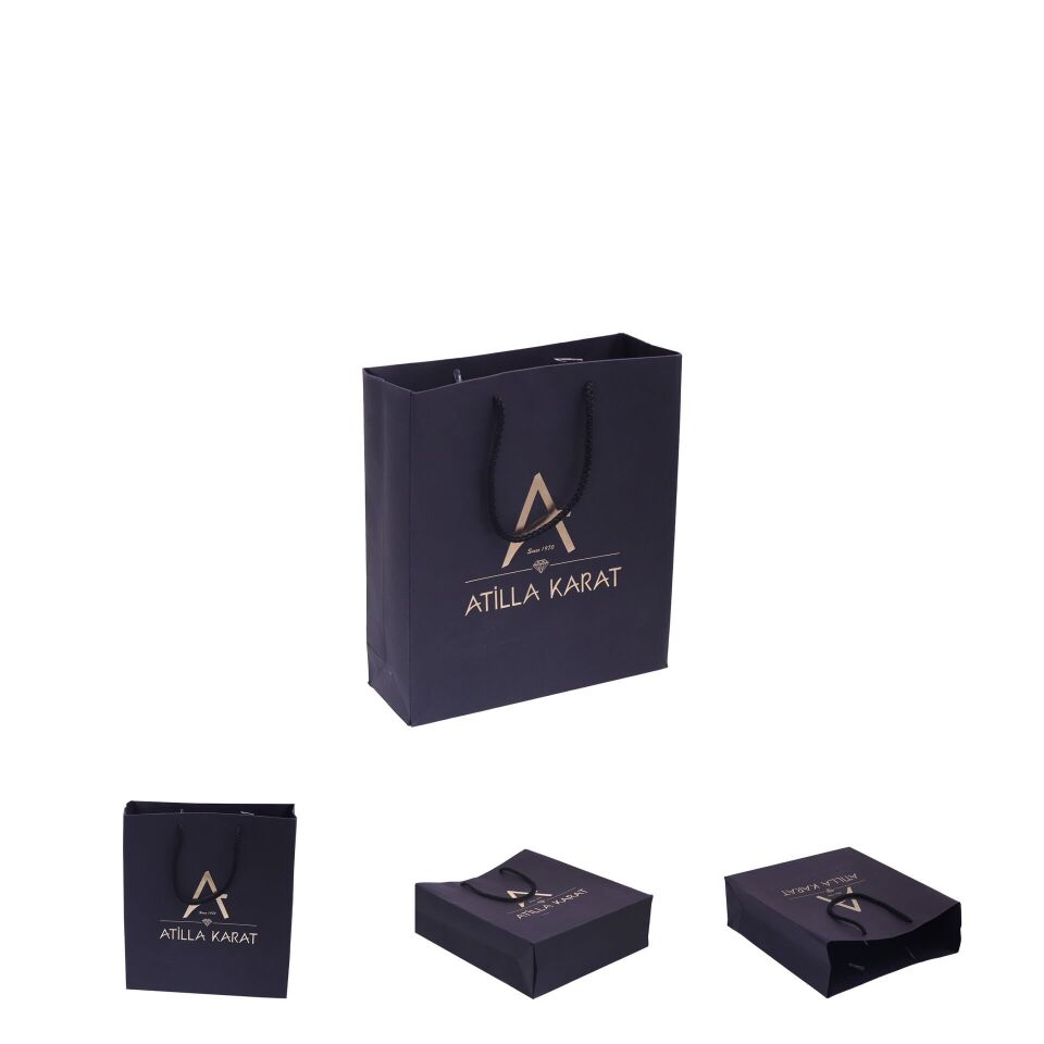 Printed Cardboard Bag with Rope (Medium)