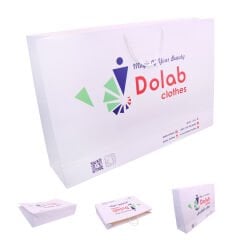 حقيبة من الورق المقوى مطبوعة بحبل (كبيرة)