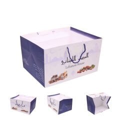 Printed Cardboard Bag with Rope (Large)