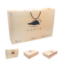 Printed Cardboard Bag with Rope (Large)