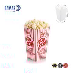 Popcorn Kutu Beyaz ( Baskılı )