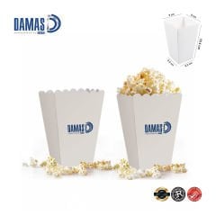 Popcorn Kutu Beyaz ( Baskılı )
