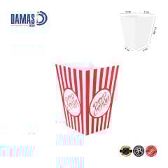 Popcorn Kutu Beyaz ( Baskılı )