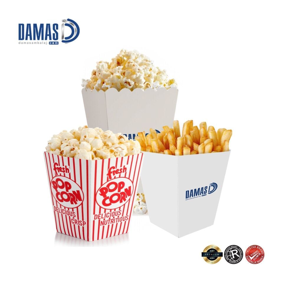 Popcorn Box White (Printed)