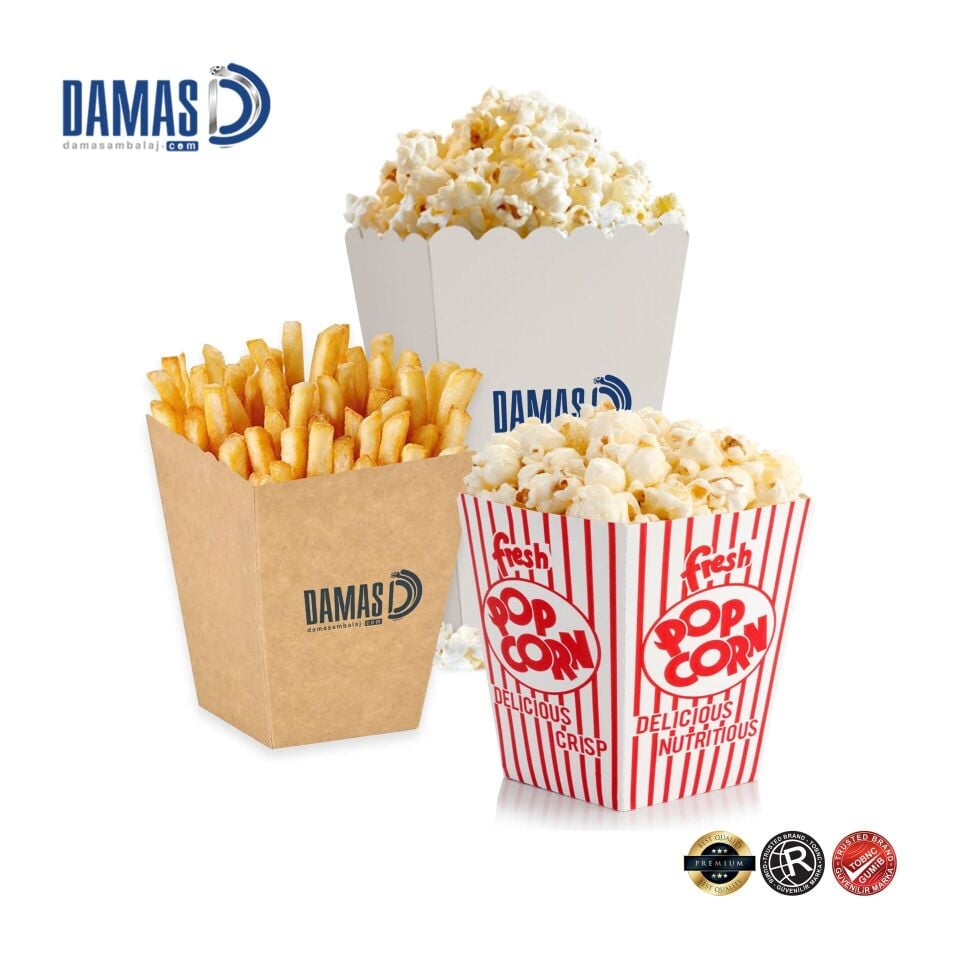 Popcorn Box White (Printed)