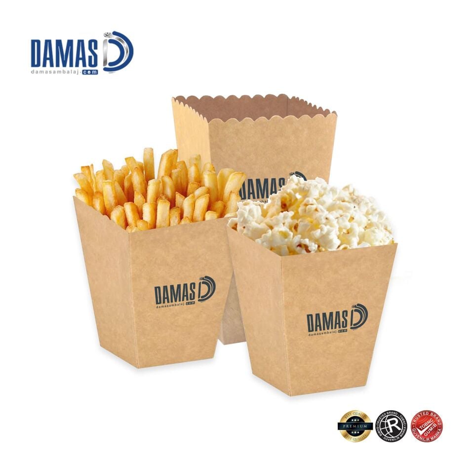 Popcorn Box Kraft (Printed)