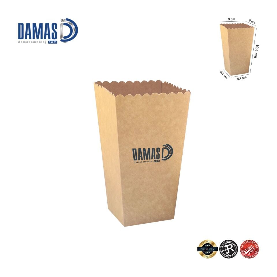 Popcorn Kutu  (Dip Yapıştırmalı Kilit)