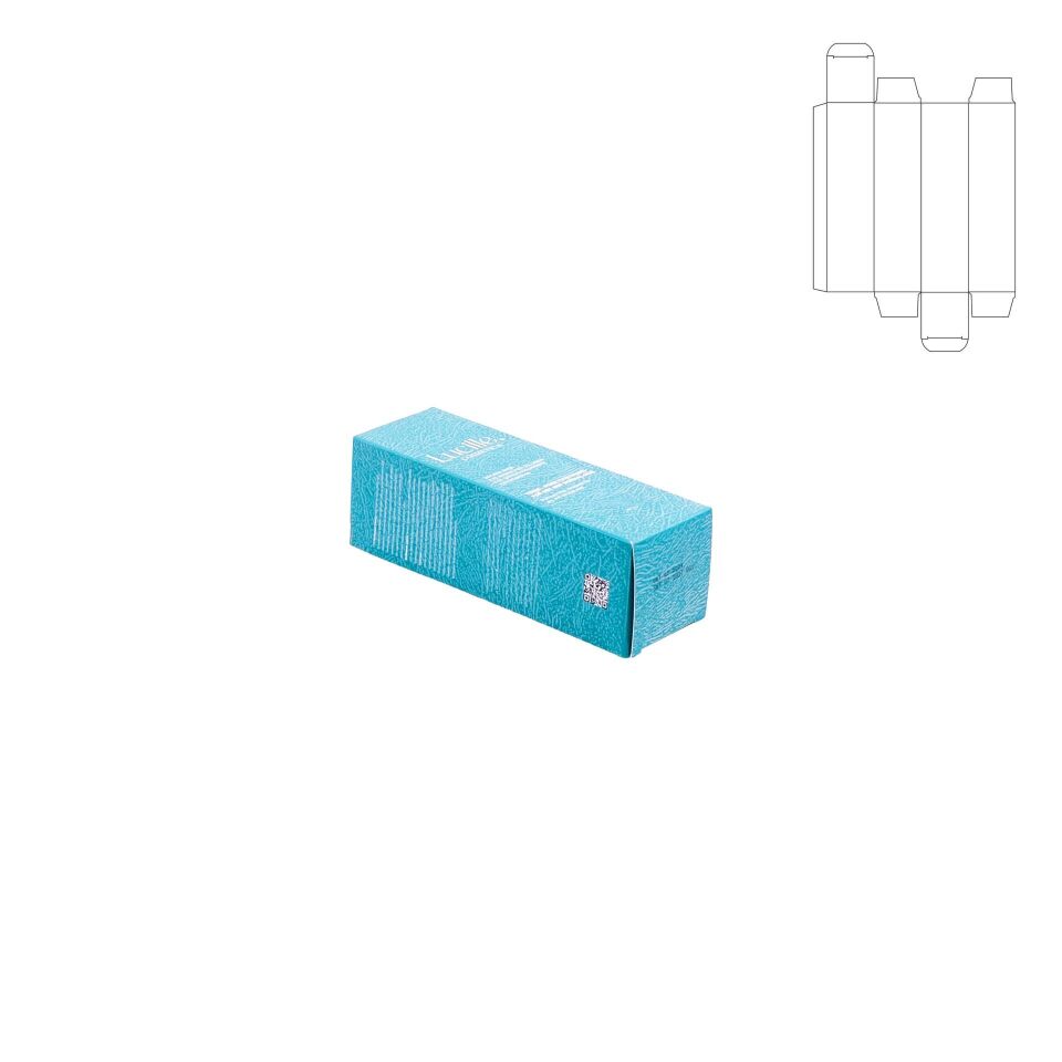 İlaç ve Kozmetik Kutusu KADK01 (Amerikan Dip Kilit) 2.000 adet - 4.1x3x15.1 cm - Mat Selefon + Kabartma Lak