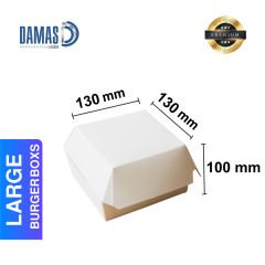 Hamburger Box White 130 x 130 x 100 - Unprinted - 250,000 pieces