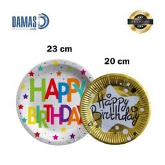 Beyaz Karton Tabak ( Baskılı ) 23 cm - 60.000 adet - 300 gr