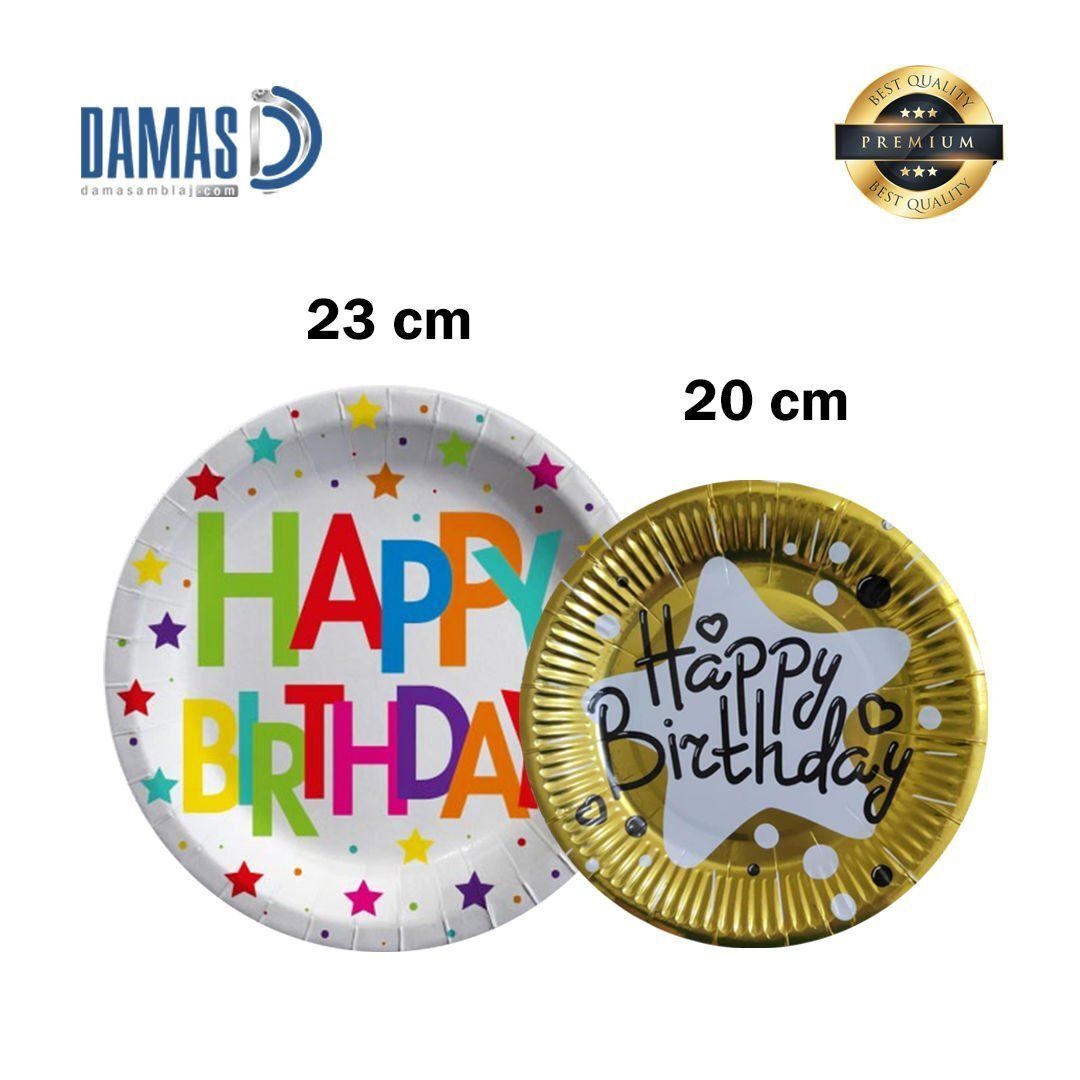 Printed White Cardboard Plates Printed 20 cm - 23 cm 20 cm - 15,000 pieces - 400 gr