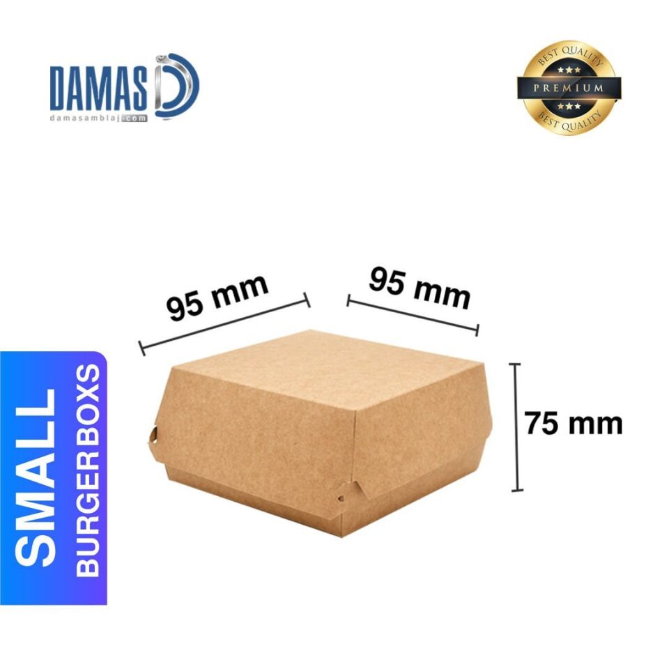 Burger Kraft Kutusu ( Baskılı / Baskısız ) S - 9,5 x 9,5 x 7,5 cm - 100.000 adet - Baskılı