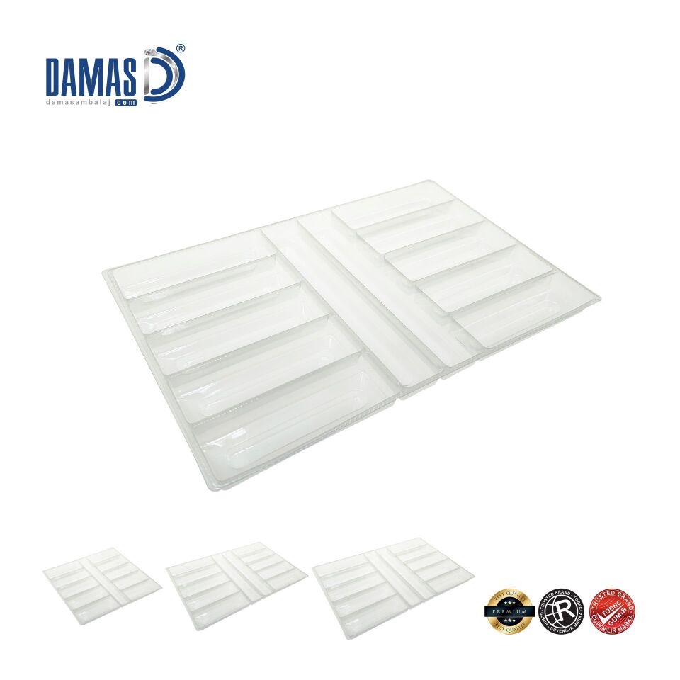 Oluklu Bölmeli Seperatör Vakum Kahverengi - 29x20,6 cm - 750 gr - 1.000 adet