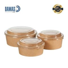Salata Kasesi Kraft ( Baskılı / Baskısız ) Baskısız - 100 - 33 OZ 1000 cc - Yok