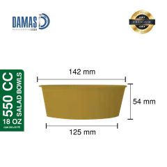 Salata Kasesi Kraft ( Baskılı / Baskısız ) Baskısız - 100 - 33 OZ 1000 cc - Yok