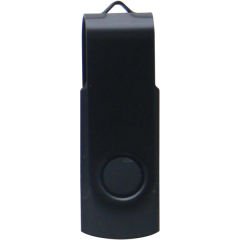 ذاكرة USB معدنية 8113 أسود - طباعة بالأشعة فوق البنفسجية في اتجاه واحد - 100 قطعة - سعة 16 جيجابايت