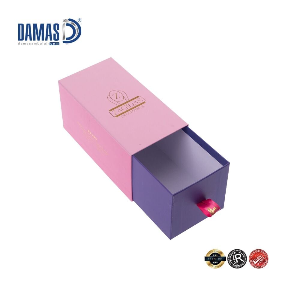 علبة كرتون بدرج سحاب (طباعة خاصة)