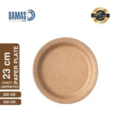 Kraft Cardboard Plate Unprinted 20 cm - 23 cm 5,000 pieces - 20 cm - 350 gr