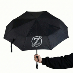Aspendos Siyah Tam Otomatik Şemsiye (ÖZEL BASKI)