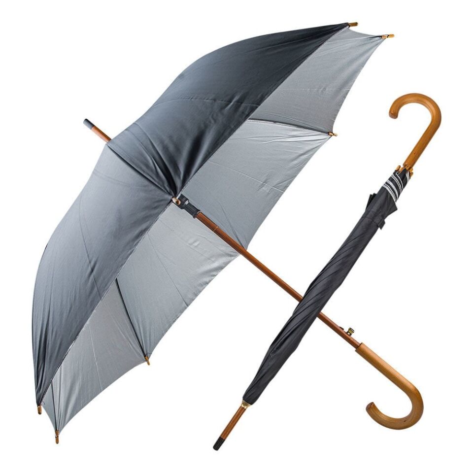 Mangostan Ahşap Saplı Şemsiye (ÖZEL BASKI)